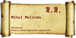 Mihol Melinda névjegykártya